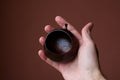 Small Black Walnut 'Harvest' Drinking Vessel With Urushi