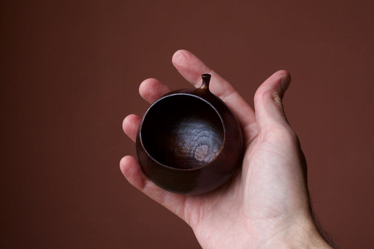 Small Black Walnut 'Harvest' Drinking Vessel With Urushi