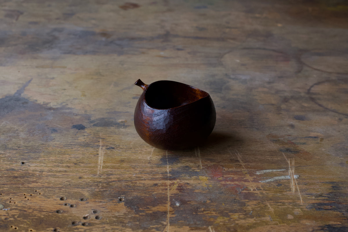 Small Black Walnut 'Harvest' Drinking Vessel With Urushi