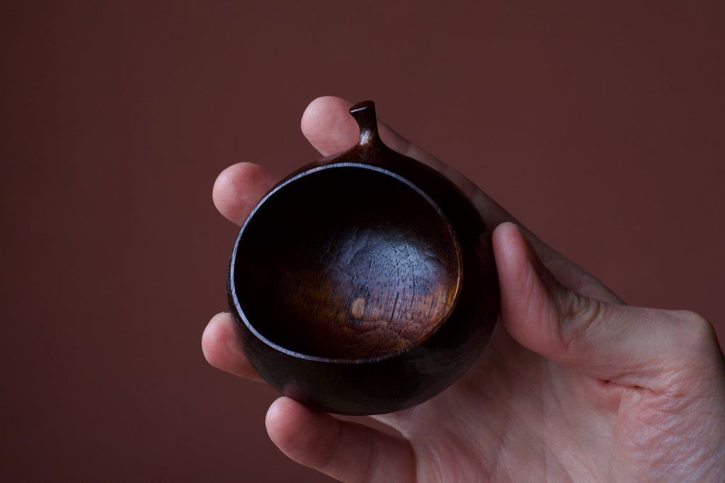 Small Black Walnut 'Harvest' Drinking Vessel With Urushi