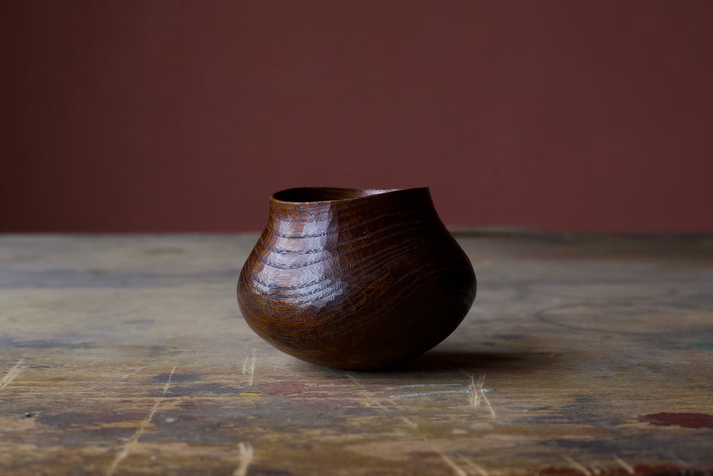 Elm 'Butternut' Drinking Vessel With Urushi - Calm Carving Project