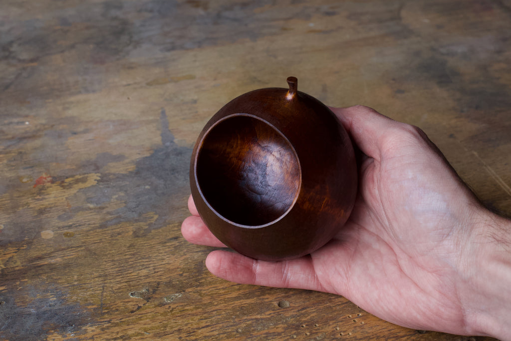 Alder 'Harvest' Drinking Vessel With Urushi