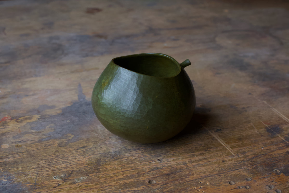 Birch 'Harvest' Drinking Vessel With Green Urushi