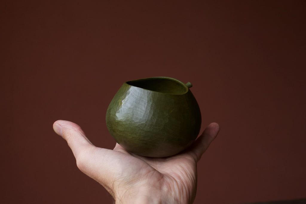 Birch 'Harvest' Drinking Vessel With Green Urushi