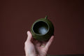 Birch 'Harvest' Drinking Vessel With Green Urushi