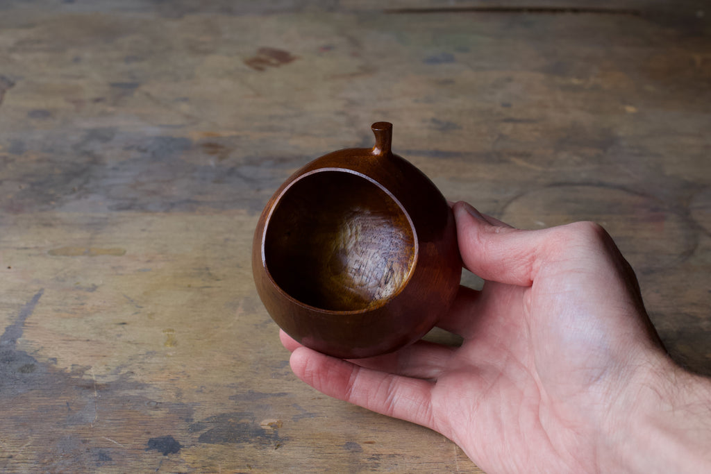 Walnut 'Harvest' Drinking Vessel With Urushi