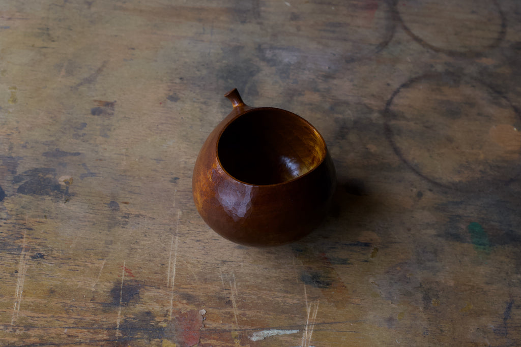 Walnut 'Harvest' Drinking Vessel With Urushi