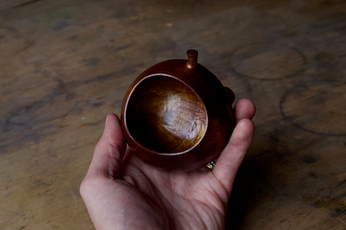 Walnut 'Harvest' Drinking Vessel With Urushi