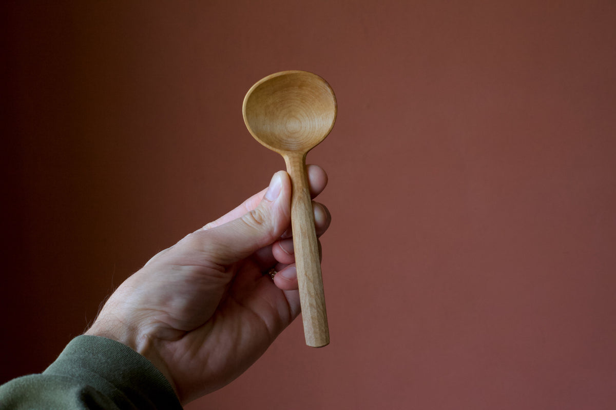 Pebbly Eating Spoon in Maple