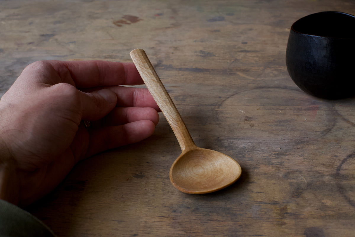 Pebbly Eating Spoon in Maple