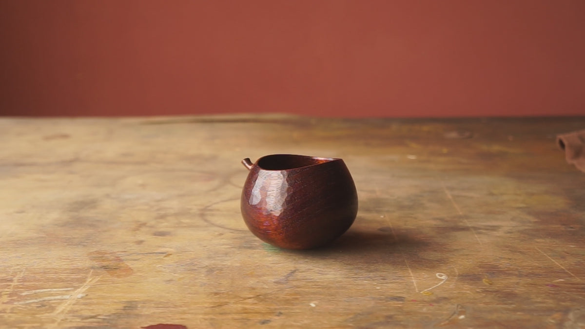 Walnut 'Harvest' Drinking Vessel With Urushi