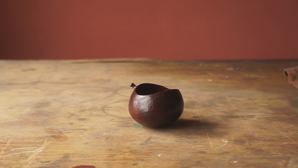 Small Black Walnut 'Harvest' Drinking Vessel With Urushi