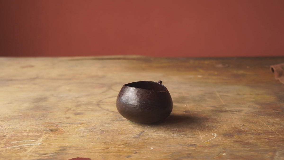 Small Black Walnut 'Harvest' Drinking Vessel With Urushi